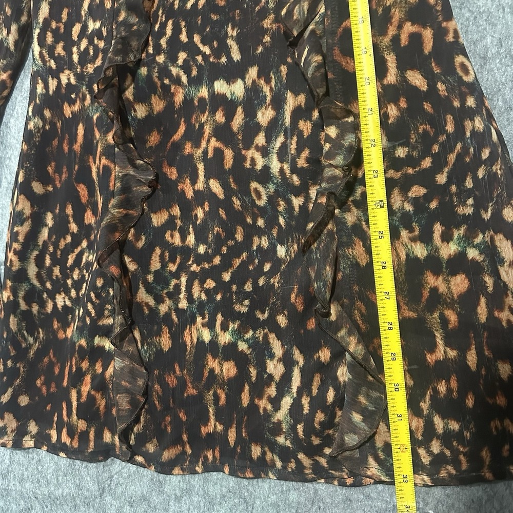 Runaway Brown Leopard-Print Ruffle Mini Dress - Picture 10 of 12
